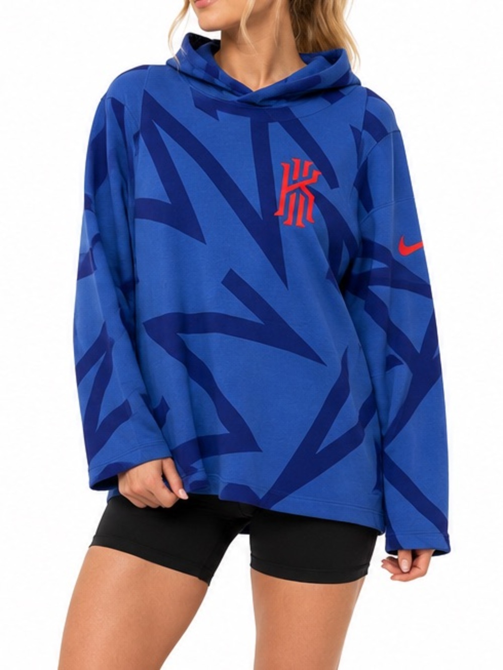 Nike Kyrie Dri-FIT Cowl Neck Hooded Basketball Top women’s XL Blue